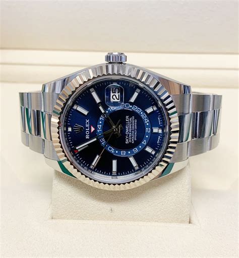 rolex sky dweller blue replica|rolex sky dweller functions.